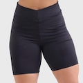 Bermuda Fitness Ciclismo Suplex Tubular Gros Jet Air - Feminina PRETO