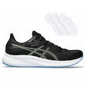 Kit Tênis Asics Patriot 13 + 3 Pares de Meias - Masculino PRETO/VERDE