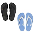 Kit Chinelo Sandália Redley Solar - 2 Pares - Adulto PRETO/AZUL