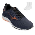 Tênis Mizuno Space 4 E Meia Mz24 Masculino AZUL ESC/LARANJA