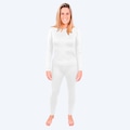 Calça Térmica Segunda Pele Rt Feminino Frio Intenso Viagens Neve Esportes Aventura 250G BRANCO