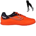 Chuteira Futsal Topper Forza Iii + Meião - Adulto LARANJA/AZUL ESC