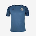 Camisa de Goleiro do Santos Treino 2024 Umbro - Masculina AZUL