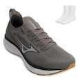 TÊNIS MIZUNO COOL RIDE 2 + MEIA - MASCULINO MARROM/PRATA