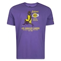 Camiseta New Era Los Angeles Lakers Building - Masculina ROXO