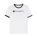 Camiseta Champion Manga Curta Malhão C Logo Script - Infantil OFF WHITE