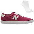 Kit Tênis New Balance Am55 + Par de Meias - Feminino VINHO/BRANCO