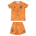 Kit Uniforme de Futebol do Sport Clube Recife Of. 3 2021 Umbro - Infantil LARANJA/AZUL ESC