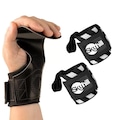 Kit Hand Grip Competition Skyhill + Munhequeira Elástica Listrada PRETO