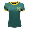 Camiseta do Brasil Verde Feminina - Liga Retro VERDE