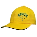 Boné Aba Curva Brasil Amarelo Liga Retro - Strapback - Adulto AMARELO