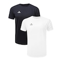 Camiseta Topper Classic New - 2 Unidades - Masculina BRANCO/PRETO