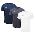 Kit de Camisetas Topper Classic New - Masculino - 3 unidades BRANCO/CINZA
