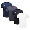 Kit de Camisetas Topper Classic New - Masculino - 4 unidades BRANCO/AZUL ESC