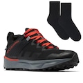Kit Tênis Columbia Facet 75 Masculino + Par de Meia PRETO/VERMELHO