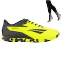 Kit Chuteira Futsal Penalty Furia Y-3 e Meião - Adulto AMARELO/PRETO