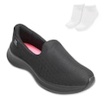 TÊNIS SLIP ON RAINHA E MEIA RA24 - FEMININO PRETO