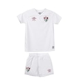 Kit Umbro do Fluminense Oficial 2 2022 com Camisa + Calção - Infantil BRANCO