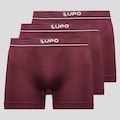 Kit Cueca Boxer Lupo Microfibra sem Costura - 3 Unidades - Masculina VERMELHO
