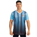 Camiseta do Grêmio Surf Center Gola V Oficial Esportiva - Masculina AZUL