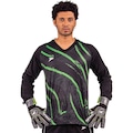 Camisa de Goleiro Poker Manga Longa Sublimada Celeno - Masculina PRETO/VERDE