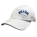 Boné Aba Curva Brasil Liga Retrô - Strapback - Adulto BRANCO
