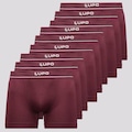 Cueca Boxer Lupo Microfibra sem Costura - 9 Unidades - Adulto VERMELHO