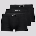 Kit 3 Cuecas Boxer Lupo Microfibra - Adulto PRETO
