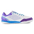 Chuteira Futsal Umbro X-Comfort - Adulto BRANCO/ROXO