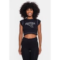 Blusa Cropped Diadora Embroidery - Feminina PRETO