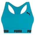 Top sem Bojo Puma Nadador sem Costura - Feminino AZUL/PRETO