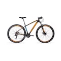 Bicicleta Aro 29 Aluminio Alfameq Tirreno Freio Hidráulico 27 Marchas PRETO/LARANJA