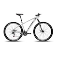 Bicicleta Aro 29  Alfameq Alumínio ATX  Freio a Disco Câmbio Shimano 21 Marchas - Unissex BRANCO/PRETO