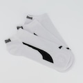 Kit Meia Puma Sapatilha Cano Curto Logo Br - 3 Pares - Unissex BRANCO
