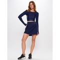 Saia Shorts Liso Flow - Bodyforsure - Feminino MARINHO/CINZA/AMAREL