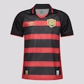 Camisa Polo do Sport CIub do Recife I 24 Umbro Juvenil Torcedor PRETO/VERMELHO