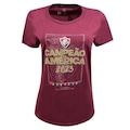 Camiseta Fluminense Campeão da América Grená Liga Retrô - Feminina VINHO/VERMELHO