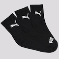 Kit Meias Cano Médio Puma com 3 Pares - Feminina PRETO
