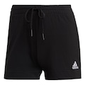 Shorts adidas Essentials Slim Três Listras - Feminino PRETO/BRANCO