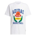 Camiseta adidas Estampada Basketball Crest - Masculina BRANCO