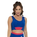 Top Fitness com Bojo Zip Manalinda - Feminino AZUL