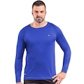 Camiseta Poker Manga Longa Fator de Proteção Uv 50+ - Masculina AZUL/BRANCO