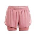 Shorts adidas 2 em 1 Own The Run Três Listras Plus Size - Feminino ROSA