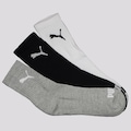 Kit Meia Puma Cano Médio - 3 Pares - Unissex PRETO