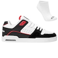 Kit Tênis Freeday Heart + Meia - Masculino PRETO/VERMELHO