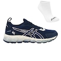 KIT TÊNIS ASICS GEL-QUANTUM 360 CTW + MEIAS - FEMININO AZUL ESC/BRANCO