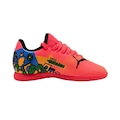 Chuteira Futsal Puma Future 7 Play Neymar Jr Adulto ROSA/AMARELO