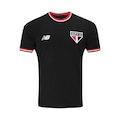 Camisa do São Paulo Retro New Balance - Masculina PRETO/VERMELHO