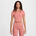 Camiseta Nike Dri-Fit One Cropped - Feminina ROSA/OURO