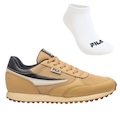 KIT TÊNIS FILA RENNO CLASSIC + MEIA - MASCULINO MARROM/PRETO